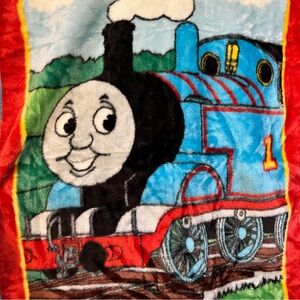 Thomas the Tank Engine Train Plush Baby Blanket Crib Toddler Nursery 32x44 y2k